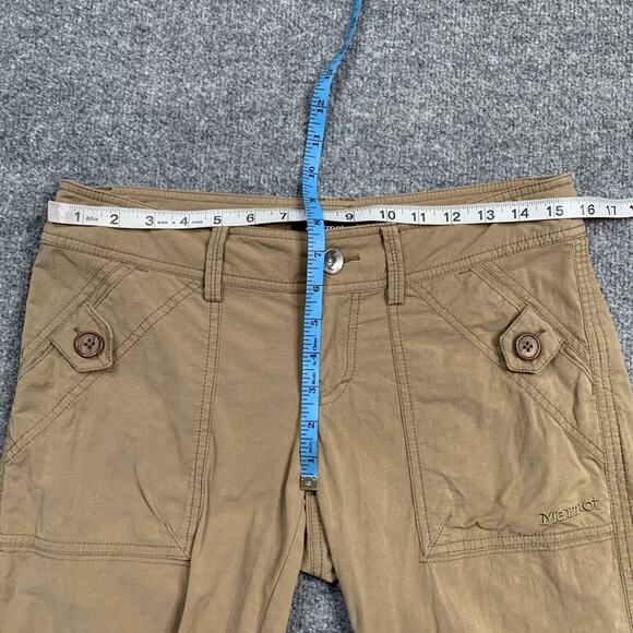 Marmot Pant Womens 6 Tan Convertible Roll Up Capri Stretch Outdoor Nylon Blend - Picture 7 of 15